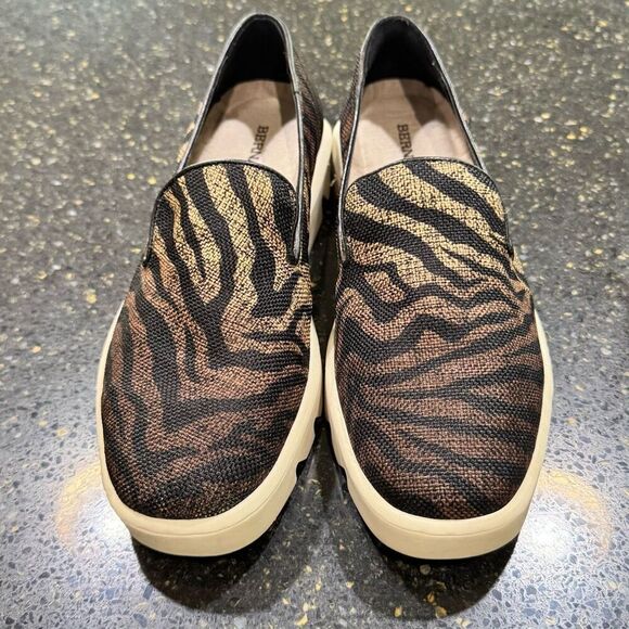Bernardo Danica Brown Multi Zebra Platform Slip On Sneakers. Size 7. - Picture 2 of 12